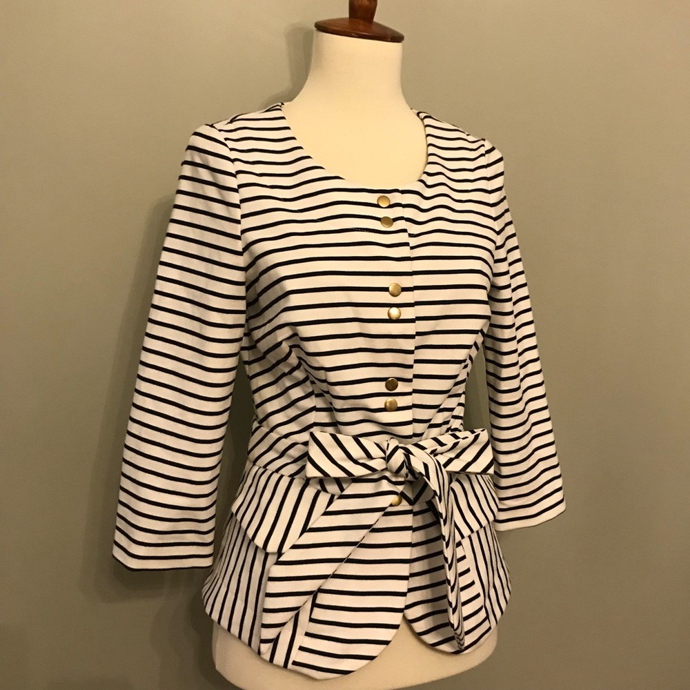 Aryn K Striped Blouse